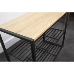 3 Tier Shoe Rack Black Metal With Natural Wood - Brightroom™ 19 3 Tier Shoe Rack Black Metal With Natural Wood - Brightroom™ -Storage Furniture Shop GUEST 013d69be 4814 4e67 a4fd 7c871da78098