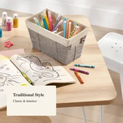 10.25" X 6" X 6" Small Woven Twisted Paper Rope Tapered Basket Gray - Brightroom™ -Storage Furniture Shop GUEST 064cb96f 909b 49df 9357 b890ce45562e