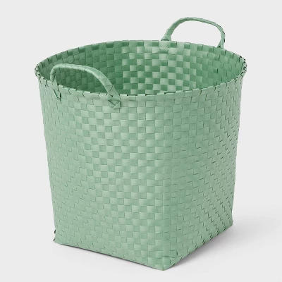 Woven Plastic Floor Basket - Brightroom™ 4 Woven Plastic Floor Basket - Brightroom™ - Image 4