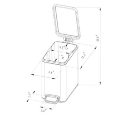 10L Stainless Slim Step Trash Can - Brightroom™ 7 10L Stainless Slim Step Trash Can - Brightroom™ -Storage Furniture Shop GUEST 10927746 ac0a 4425 b0b7 84003a4c5262