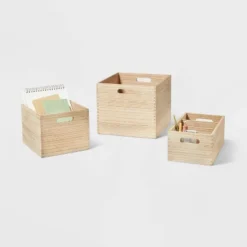 Small Decorative Light Wood Crate Natural - Brightroom™ -Storage Furniture Shop GUEST 1433e760 ccd4 4d74 8b8b fdcc848f7469 2