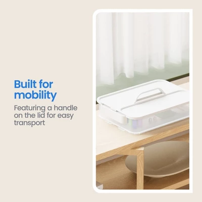 Click In Place Large Lid With Handle For Plastic Storage Bins For Home And Office Organization White - Brightroom™ 6 Click In Place Large Lid With Handle For Plastic Storage Bins For Home And Office Organization White - Brightroom™ - Image 6