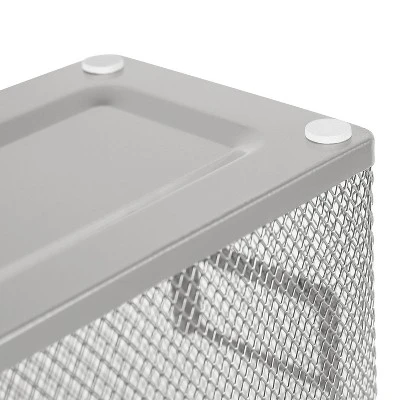 Mesh Magazine File Silver - Brightroom™: Steel File Organizer & Storage Bin, 12" H, No Assembly Required 3 Mesh Magazine File Silver - Brightroom™: Steel File Organizer & Storage Bin, 12" H, No Assembly Required - Image 3