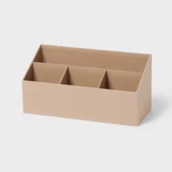 Canvas Desktop Organizer Light Brown - Brightroom™: Office Desk Tool Holder, Polyester, , 12.25"x5"x6" -Storage Furniture Shop GUEST 21e9e244 9f63 4d1d 81c6 372a641d9159