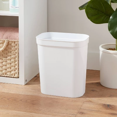 2.5gal Waste Basket White - Brightroom™: Compact Plastic Trash Can For Bathroom Or Kitchen 1 2.5gal Waste Basket White - Brightroom™: Compact Plastic Trash Can For Bathroom Or Kitchen