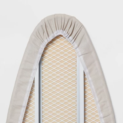 Wide Ironing Board White Metal With Creamy Chai Cover And Iron Rest - Brightroom™ 2 Wide Ironing Board White Metal With Creamy Chai Cover And Iron Rest - Brightroom™ - Image 2