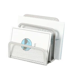 Mesh Letter Sorter - Brightroom™: Steel Desk Organizer, Silver Mail & Letter Holder, Office File Organizer, 5.5"x3"x5.06" -Storage Furniture Shop GUEST 27e1f102 ac53 4b17 af94 6a82bb082720