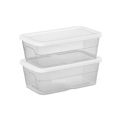 6qt Clear Storage Box White - Brightroom™ 9 6qt Clear Storage Box White - Brightroom™ - Image 9