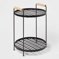 Round Vanity Organizer With Wood Handles - Brightroom™ -Storage Furniture Shop GUEST 29595118 98ba 4b78 8812 6ac78477e421