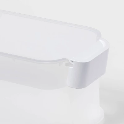Click In Place 4.5qt Clear Slim Plastic Storage Bin With White Latch For Home And Office Organization - Brightroom™ 2 Click In Place 4.5qt Clear Slim Plastic Storage Bin With White Latch For Home And Office Organization - Brightroom™ - Image 2
