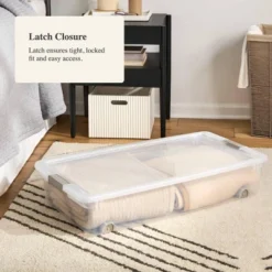 60qt Latching Clear Storage Box With Gray Latches - Brightroom™ -Storage Furniture Shop GUEST 2bdde76e 1d27 44a4 8644 e41131f5fbd1