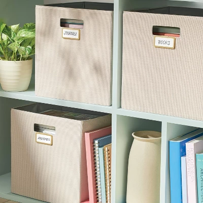 Small Bin Labels 3pk Gold - Brightroom™ 1 Small Bin Labels 3pk Gold - Brightroom™