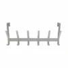 Heavy Duty Over The Door 6 Hooks Rail Matte Gray - Brightroom™