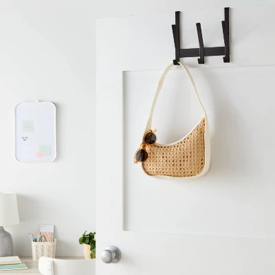 Over The Door 3 Hook - Black - Brightroom™ 1 Over The Door 3 Hook - Black - Brightroom™