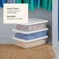 28qt Clear Under Bed Storage Box White - Brightroom™ -Storage Furniture Shop GUEST 33752212 3bd0 43e7 a857 873cbdc95ff5