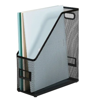 Mesh Magazine File Black - Brightroom™: Steel File Organizer & Holder, 12" H, No Assembly Required 4 Mesh Magazine File Black - Brightroom™: Steel File Organizer & Holder, 12" H, No Assembly Required - Image 4