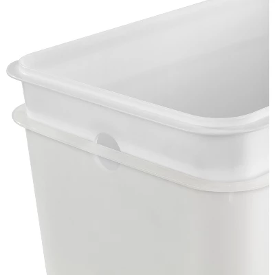 2.7gal Step Trash Can Clear - Brightroom™: Small Pedal-Operated Lid, Bathroom Garbage, Indoor Rectangle, Textured Plastic 4 2.7gal Step Trash Can Clear - Brightroom™: Small Pedal-Operated Lid, Bathroom Garbage, Indoor Rectangle, Textured Plastic - Image 4