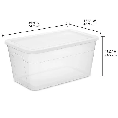 90qt Clear Storage Box White - Brightroom™ 1 90qt Clear Storage Box White - Brightroom™