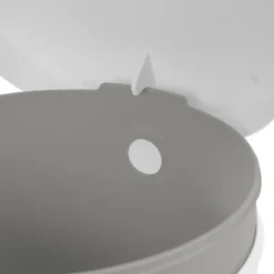 1.6gal Round Step Trash Can - Brightroom™: Compact Pedal-Operated Lid, Small Bathroom Bin, Textured White Finish -Storage Furniture Shop GUEST 426c281f fa1d 43f2 8929 75ca99ffe055