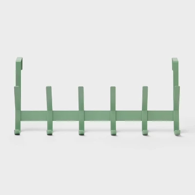 Over The Door 6 Hook - Sage - Brightroom™ 2 Over The Door 6 Hook - Sage - Brightroom™ - Image 2