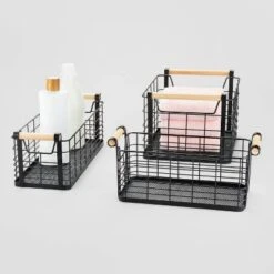 Wire Natural Wood Handles Milk Crate - Brightroom™ 5 Wire Natural Wood Handles Milk Crate - Brightroom™ -Storage Furniture Shop GUEST 4a155be8 99e8 4d0e bd95 eeeb004429f9