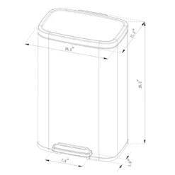 45L Rectangular Step Trash Can - Brightroom™ -Storage Furniture Shop GUEST 4a2ac669 6c4c 4843 a3d3 992611e508bc