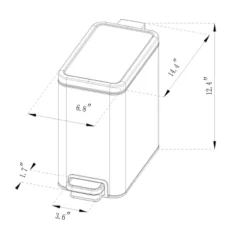 10L Stainless Slim Step Trash Can - Brightroom™ 6 10L Stainless Slim Step Trash Can - Brightroom™ -Storage Furniture Shop GUEST 50896fbc 9035 4700 ae29 76a3b0122bac