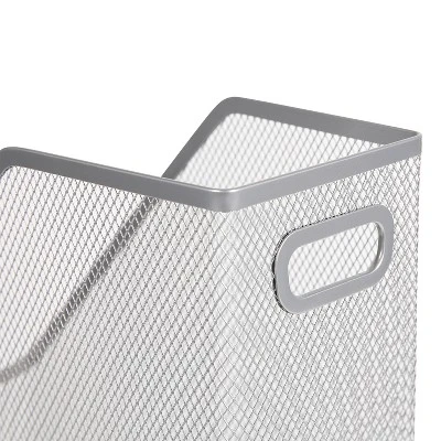 Mesh Magazine File Silver - Brightroom™: Steel File Organizer & Storage Bin, 12" H, No Assembly Required 2 Mesh Magazine File Silver - Brightroom™: Steel File Organizer & Storage Bin, 12" H, No Assembly Required - Image 2