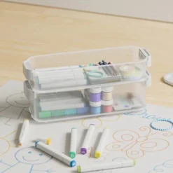 Click In Place 4.5qt Clear Slim Plastic Storage Bin With White Latch For Home And Office Organization - Brightroom™ 15 Click In Place 4.5qt Clear Slim Plastic Storage Bin With White Latch For Home And Office Organization - Brightroom™ -Storage Furniture Shop GUEST 584ab2cc 4bb4 453f 89ec 92c7c83f516e