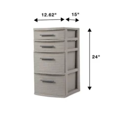 4 Drawer Weave Tower Dark Gray - Brightroom™: Plastic Storage Organizer, Portable Utility Drawers, Universal Storage -Storage Furniture Shop GUEST 59e61d8d 40ff 45b8 b1f4 8e1d9f284647