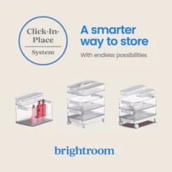 Click In Place 10qt Clear Plastic Storage Bin With White Latch For Home And Office Organization - Brightroom™​ -Storage Furniture Shop GUEST 5e23b387 a947 467d bbd2 24ba48b7586c