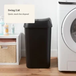 13.3gal Pivot Lid Waste Can Black - Brightroom™: Kitchen Trash Can, Swing Lid, 13 Gallon Capacity, Indoor Use -Storage Furniture Shop GUEST 610a6172 94e9 49d6 bccf 2ff265eef85a