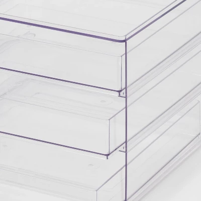 All Purpose 3 Drawer Storage Clear - Brightroom™ 2 All Purpose 3 Drawer Storage Clear - Brightroom™ - Image 2