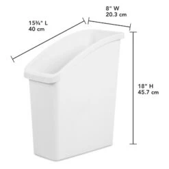 Under Sink Waste And Sorting Can - Brightroom™: Compact Kitchen Trash Can, 5.8 Gallon, White, Textured Finish -Storage Furniture Shop GUEST 66521813 2fae 49b8 8976 f211cf0c3a6b