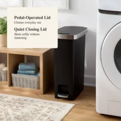 45L Slim Resin Step Trash Can With Stainless Band - Brightroom™ 5 45L Slim Resin Step Trash Can With Stainless Band - Brightroom™ -Storage Furniture Shop GUEST 684c3acf d74a 42ea 9589 5b05ea649886