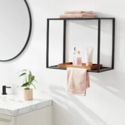 Wall Shelf Black Metal - Brightroom™