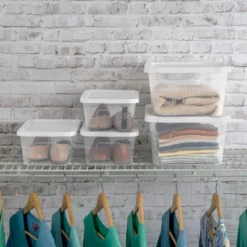 16qt Clear Storage Box With Lid White - Brightroom™ -Storage Furniture Shop GUEST 69ac66f0 fc6c 400d beca eb29784649e1