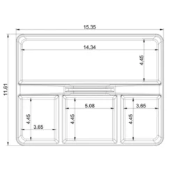 Divided Caddy Organizer White - Brightroom™: Utility Storage Cart, Polypropylene, Universal Storage, 1 Year Warranty -Storage Furniture Shop GUEST 6aed00fe 8773 4f98 8d25 376de547b50e