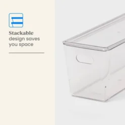 5L Stacking Clear Bin With Lid - Brightroom™: PET, Stackable, Universal Storage, Handles, 13.77" X 5.11" -Storage Furniture Shop GUEST 6b138a9a 9e6e 4f33 828f 0aa24471f452