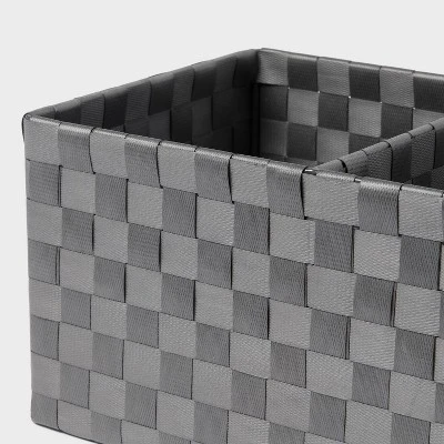 Woven Plastic 3 Compartment Bin - Brightroom™ 2 Woven Plastic 3 Compartment Bin - Brightroom™ - Image 2