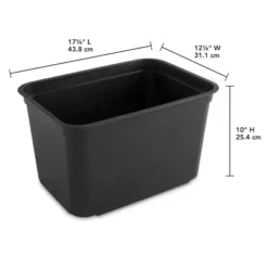 26.2qt Heavy Duty Storage Bin - Brightroom™: Black Plastic, Stackable & Portable, Universal Storage Solution -Storage Furniture Shop GUEST 7adcb98c 6476 4bbb aa17 6aab822be76c