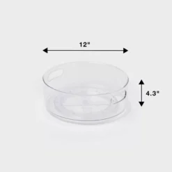 All Purpose Turntable Storage Clear - Brightroom™: PETG Utility Bin, 12"x12", 486 Volume, Spot Clean -Storage Furniture Shop GUEST 7c02bd89 ebb1 432a b4d8 33e7490275a0