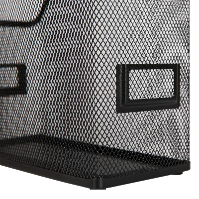 Mesh Magazine File Black - Brightroom™: Steel File Organizer & Holder, 12" H, No Assembly Required 3 Mesh Magazine File Black - Brightroom™: Steel File Organizer & Holder, 12" H, No Assembly Required - Image 3