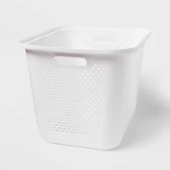 Large Decorative Plastic Bin With Cutout Handles - Brightroom™ 7 Large Decorative Plastic Bin With Cutout Handles - Brightroom™ -Storage Furniture Shop GUEST 8042b247 d9e2 4bbb b780 b457f7d708f4