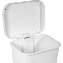 11.9gal Step Trash Can White - Brightroom™: Pedal-Operated Kitchen Garbage Can, Textured Plastic, Indoor Use -Storage Furniture Shop GUEST 80e420e2 f616 4351 a975 06ba0232d895