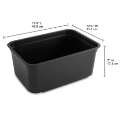 Folio Heavy Duty Storage Bin - Brightroom™: Black Plastic, Stackable, Portable, Universal Storage, 18.6 Volume Capacity -Storage Furniture Shop GUEST 816e71c3 030d 4166 abad e1eb1be7214f
