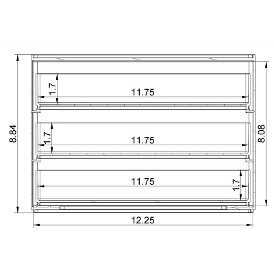 All Purpose 3 Drawer Storage Clear - Brightroom™ 4 All Purpose 3 Drawer Storage Clear - Brightroom™ - Image 4