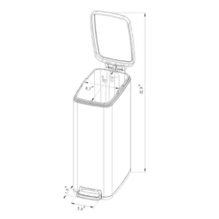 45L Slim Step Trash Can - Brightroom™ -Storage Furniture Shop GUEST 869a5ad1 0687 49c5 986b a36d11f424d8