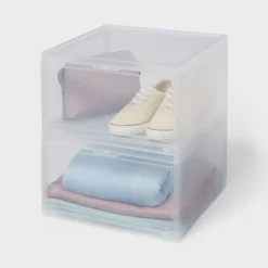 Stackable Large Bin Front Opening Clear - Brightroom™: Transparent Utility Storage, 19 Volume, Stackable -Storage Furniture Shop GUEST 892f8de3 c577 414b 9fc4 4a3c7ea1d8b8