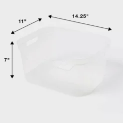 Large Open Front Storage Bin Clear - Brightroom™: Plastic, Portable, Nesting, Universal Storage, 14.5 Volume Capacity 5 Large Open Front Storage Bin Clear - Brightroom™: Plastic, Portable, Nesting, Universal Storage, 14.5 Volume Capacity -Storage Furniture Shop GUEST 8ad6cc5a b0b4 43b6 a98f fd315674ced2